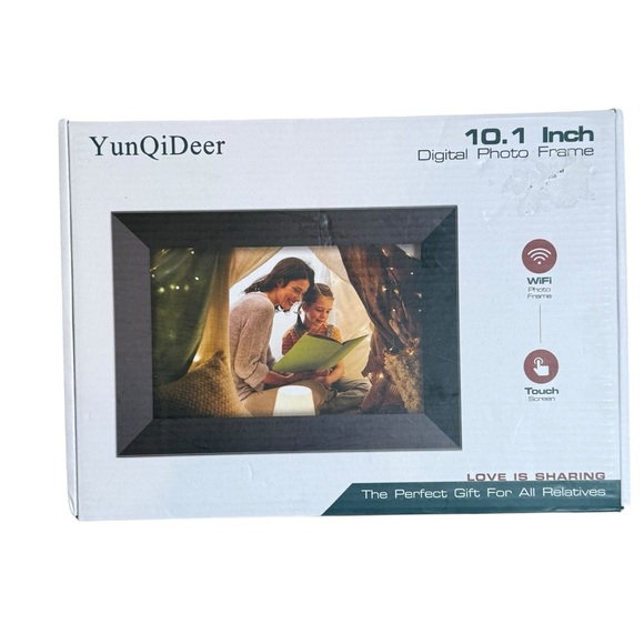 YunQiDeer Frameo Digital Photo Frame 10.1" WiFi Touch Screen Portrait Landscape - Picture 1 of 5